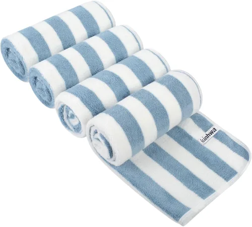 Vista 9 de KinHwa Toallas de mano de microfibra para baño, toallas faciales suaves y absorbentes, toallas de mano grises para baño, paños de lavado para spa