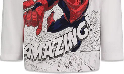 Vista 5 de Marvel Paquete de 2 camisetas de manga larga para niños de Spiderman