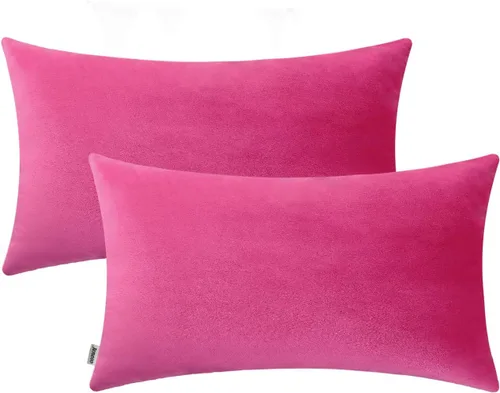 Vista 51 de Jeneoo Juego de 2 fundas decorativas para cojines de terciopelo suave y cómodo, funda sólida para cojín de sofá, decoración