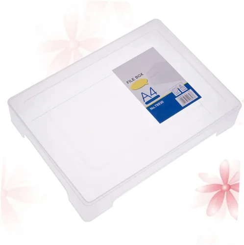 Vista 8 de MAGICLULU Caja portátil para álbum de recortes, archivo de arte portátil, fundas delgadas, organizador de archivos transparente, anillos