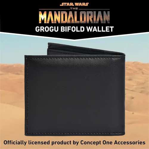 Vista 3 de Concept One Star Wars Grogu Wallet The Mandalorian The Child Slim Bifold Wallet with Decorative Tin Case