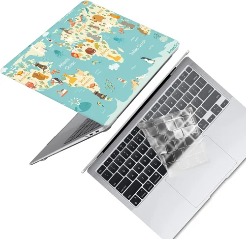 Vista 19 de Funda protectora de plástico para MacBook Air de 11 pulgadas 2015-2010 modelo A1465 A1370, funda protectora de plástico para portátil y cubierta