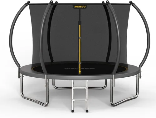 Vista 14 de Mersco Trampolín para exteriores de 10 pies, 12 pies, 14 pies, con recinto y escalera, cama elástica recreativa aprobada por ASTM para niños