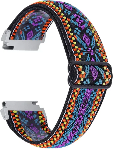Vista 12 de RuenTech Correa elástica para reloj compatible con Amazfit Bip 3/Bip 3 Pro/Bip Lite/Bip S/Bip U/Pop, correas ajustables de nailon elástico de 0.787