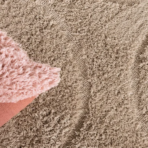 Vista 6 de Rugs.com - Alfombra de la colección Botanical Shag, alfombra de pelo de 4 x 6 pies color beige perfecta para salas de estar, comedores grandes
