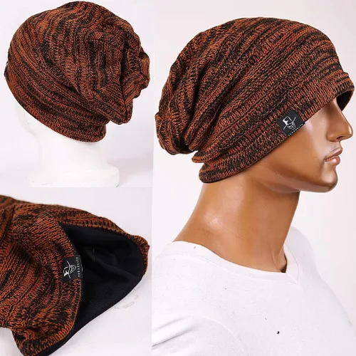 Vista 111 de FORBUSITE Gorro de punto largo holgado para hombre para verano e invierno, de gran