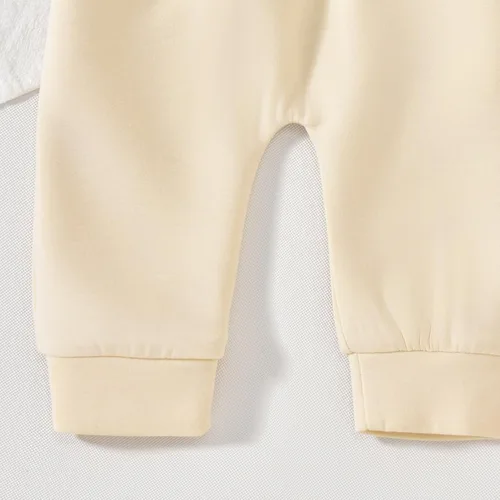 Vista 5 de Aalizzwell Conjunto de sudadera con capucha de invierno para bebé infantil Albaricoque