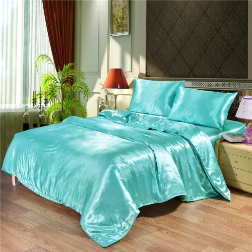 Vista 2 de Bedding-Hotel - Juego de funda de edredón de calidad de hotel con lazos de cremallera ocultos, 3 piezas (1 funda de edredón, 2 fundas de almohada)