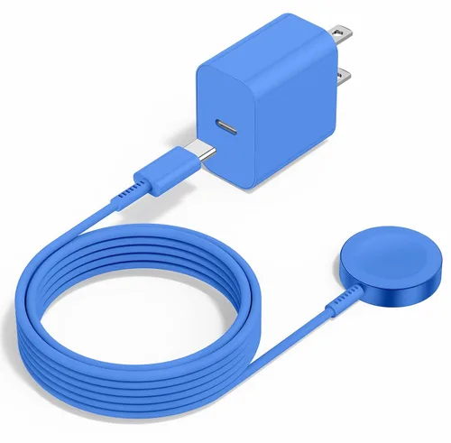 Vista 13 de Cargador de Apple Watch mejorado, cargador rápido magnético, adaptador de enchufe USB C con cable de carga rápida inalámbrico portátil de 3 pies