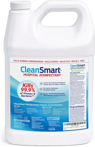 Vista 7 de CleanSmart Desinfectante hospitalario, mata el 99.9% de los virus y bacterias, tecnología de ácido hipocloroso, registrado por la EPA, 23 oz