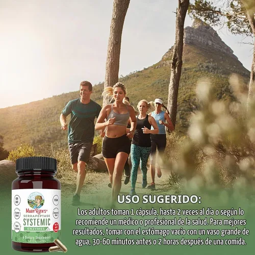 Vista 7 de MaryRuth Organics - Cápsulas de enzimas de serrapeptasa Suministro de hasta 2 meses Suplemento de enzimas para píldoras de alivio sinusal