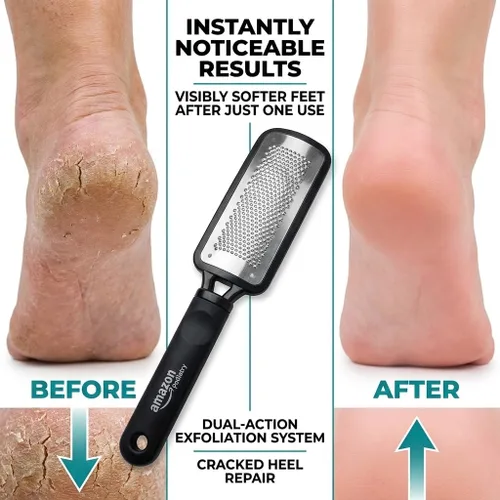 Vista 3 de Podología de mandíbulas lima de pies grande y removedor de callos para pies - Negro plateado Professional Stainless Steel Pedicure Foot Rasp for