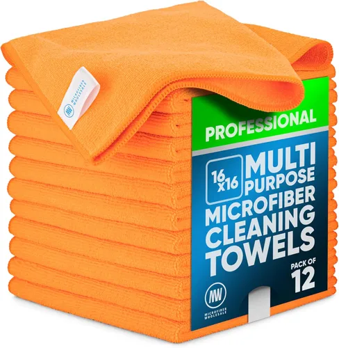 Vista 22 de Toalla Buff Pro de Microfibra de Superficie Múltiple - Paquete de 12 unidades - Paños de limpieza premium - Limpia, quita el polvo, pule, absorbe