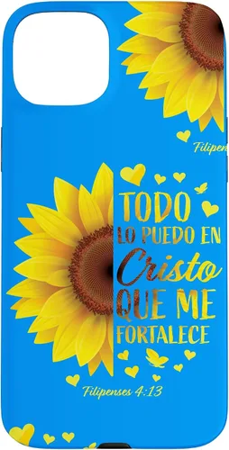 Vista 9 de Cristiano Español Regalo Mujeres Religioso Versículo de la Biblia Girasol Funda para iPhone 17