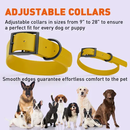Vista 217 de Dogline Biothane - Collar impermeable para perro con hebilla de liberación rápida, resistente cincha de nailon recubierta con resistente y a prueba