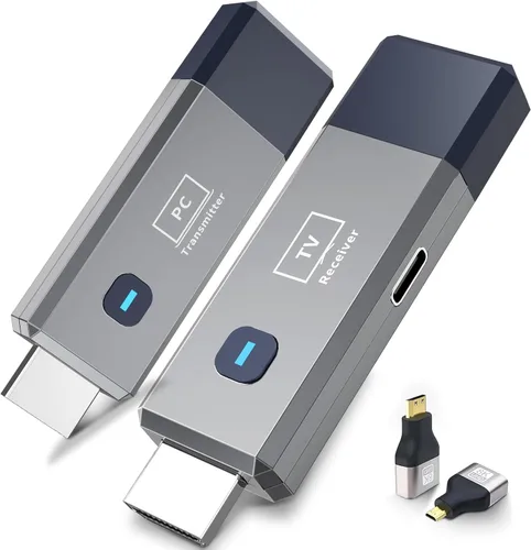 Vista 9 de Transmisor y receptor HDMI inalámbrico 328 pies/100m Extensor 1080P Salida Gris