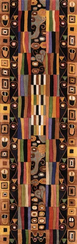 Vista 5 de Momeni Rugs New Wave Collection, alfombra de área contemporánea 100% lana tallada a mano y copetuda, 3 pies 6 pulgadas x 5 pies 6 pulgadas, negro
