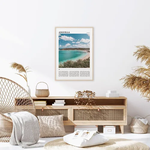 Vista 3 de Póster de viaje de Anguila, arte de pared de Anguila, impresión de póster de Anguila, foto de Anguila, decoración de Anguila, Caribe