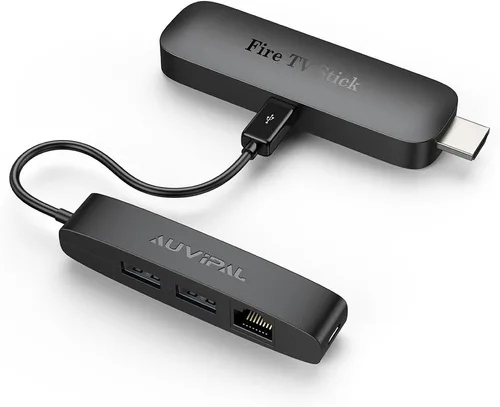 Vista 5 de 3 en 1 Adaptador Ethernet Micro USB, Hub OTG con 2 Puertos USB y 1 Puerto RJ45 para Fire TV Stick, Raspberry Pi Zero, Google Chromecast Ultra
