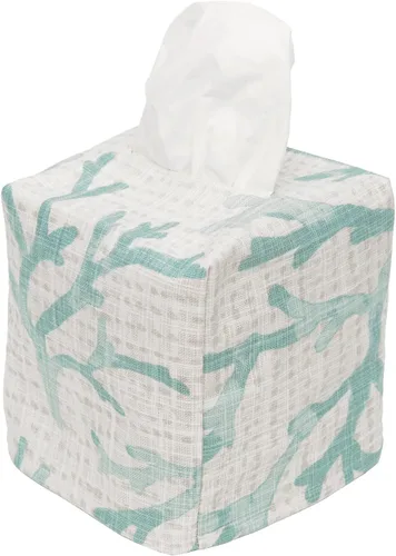 Vista 12 de Funda para caja de pañuelos de tela, funda para pañuelos de papel, se desliza sobre cajas de pañuelos faciales de cartón cuadrado - Tela decorativa