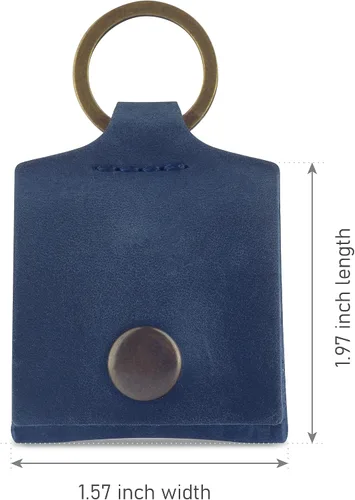 Vista 3 de Soporte de cuero para llavero, funda de viaje para anillo de boda, soporte para anillo de compromiso, bolsa para anillos, soporte para anillos