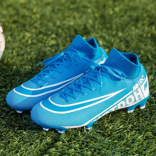 Vista 6 de Zquaus Tacos de fútbol para hombre, zapatos de fútbol atléticos para caminar, tacos para entrenamiento al aire libre