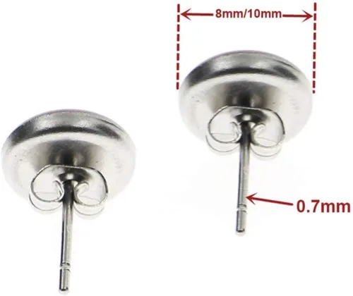 Vista 2 de Pendientes de acero inoxidable con símbolo de Yin Yang de 2 tonos, joyería de moda en caja de regalo, Metal