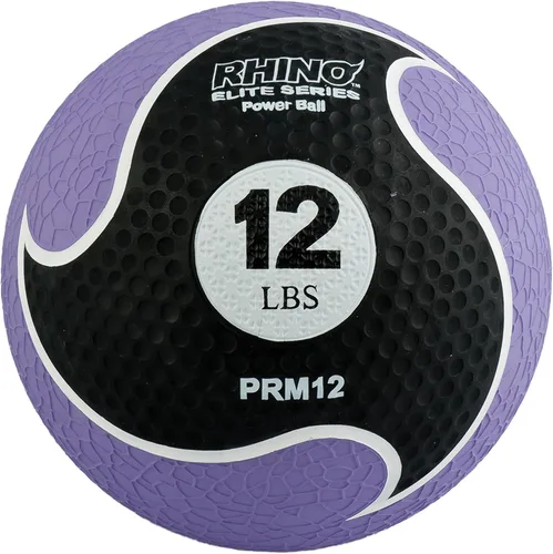 Vista 12 de Champion Sports Rhino Elite Medicine Ball – Textured Surface, Superior Grip, Hollow Synthetic Rubber for Consistent Bounce & Durability, Multiple