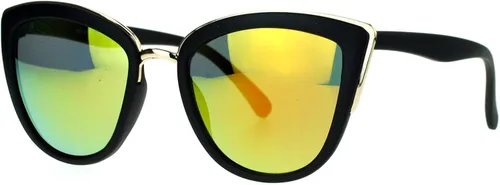 Vista 3 de SA106 gafas de sol de ojo de gato de gran tamaño espejo espejo de color para mujer