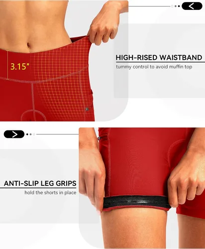 Vista 3 de Pantalones cortos de ciclismo acolchados 4D para mujer, 57 pulgadas, ropa interior de ciclismo, ciclismo de carretera, pantalones cortos para mujer