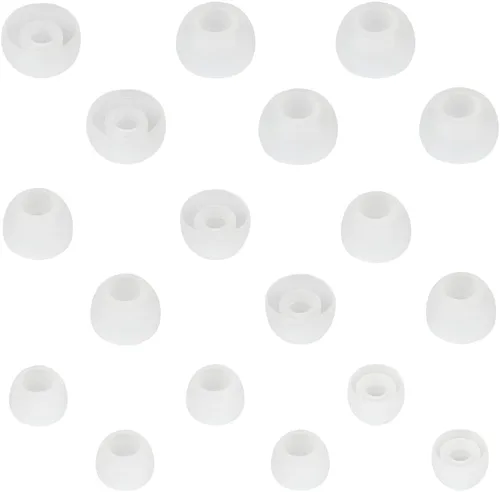 Vista 8 de Auriculares de silicona pequeños de repuesto para auriculares intrauditivos, puntas de goma, 10 pares (negro)
