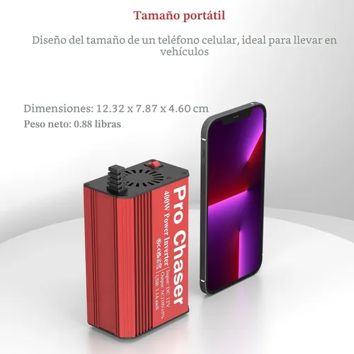 Vista 2 de Pro Chaser Inversores de potencia de 400W para vehículos DC 12v a AC 110v