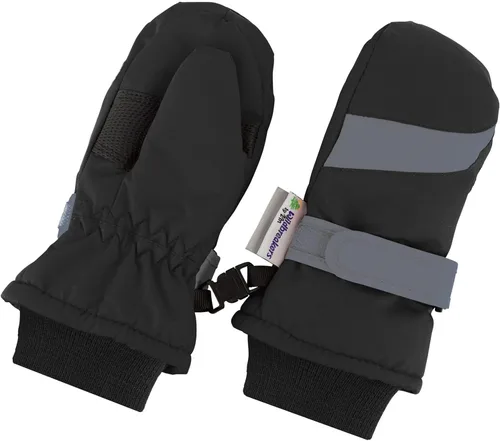 Vista 19 de Zelda Matilda - Mitones impermeables de invierno para niños pequeños y bebés, aislación de 3M Thinsulate 100G Negro