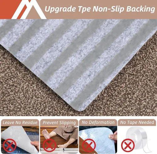 Vista 5 de Cosy Homeer - Alfombra antirresbalante para escaleras, de 30.0 x 8.0 in, para escalones de madera, alfombras para niños y perros, 100% poliéster, 15