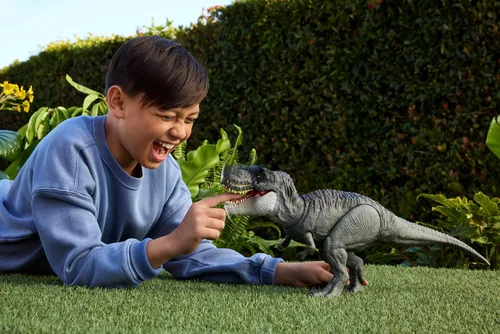 Vista 2 de Mattel JCH02 Jurassic World Rebirth Power Devour Tyrannosaurus Rex Figura de dinosaurio