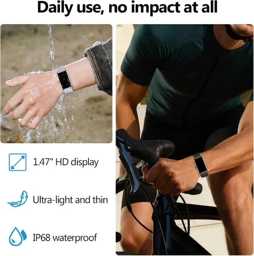 Vista 6 de MOLOUTRK T11 - Rastreador de actividad física con monitor de frecuencia cardíaca/sueño, más de 100 modos deportivos, relojes inteligentes