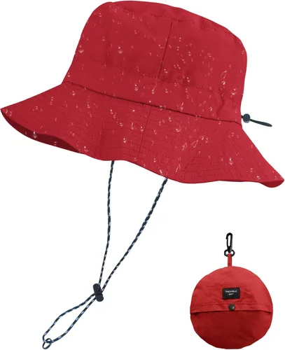 Vista 31 de PFFY Packable Sun Bucket Hat for Men Women Outdoor UV Protection Sun Hats Caqui