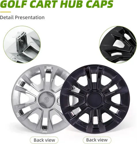 Vista 3 de Tapacubos universales para carrito de golf de 8 pulgadas, tapacubos universales para Club Car, EZGo, Buggies de golf, tamaño 8 pulgadas