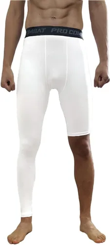 Vista 4 de Medias de compresión de una pierna pantalones largos de baloncesto deportes capa base ropa interior activa apretado