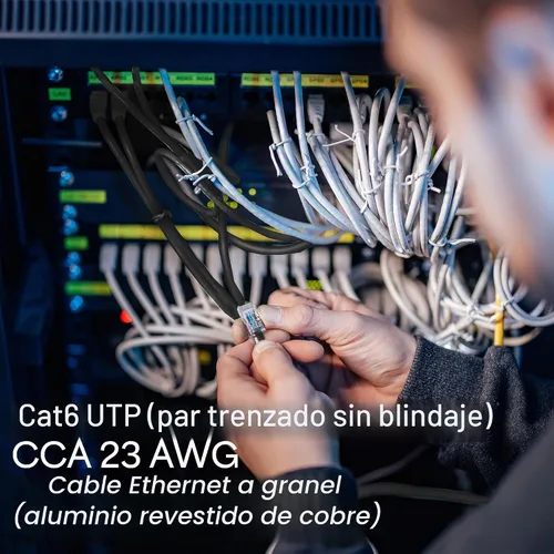 Vista 3 de VIVO - Cable Ethernet Cat6 a granel de 1,000 pies, entierro directo al aire