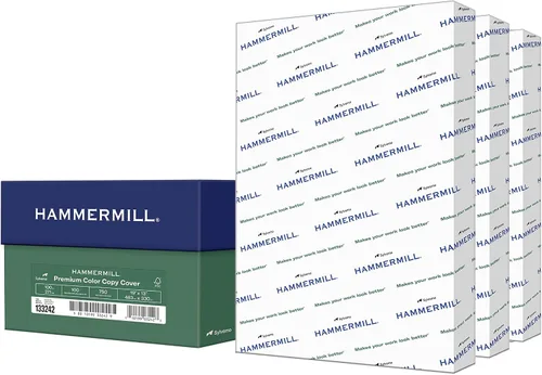 Vista 15 de Hammermill Cartulina, Premium Color Copy, 100 lb, 8.5x11 - 1 Paquete (250 Hojas) - 100 Bright, Cartulina Fabricada en EE.UU., 120024R, Blanco