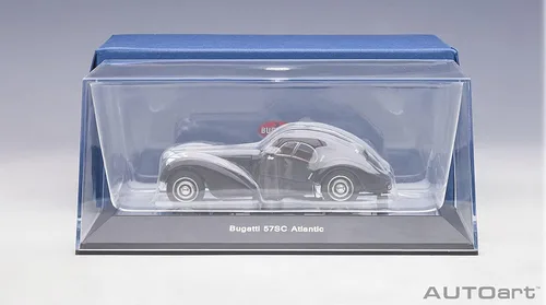 Vista 7 de Auto Art Models 1938 Bugatti Type 57SC Atlantic con ruedas de disco negro 1/43 modelo de auto fundido a presión por AUTOart 50946
