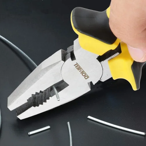 Vista 5 de DOWELL Alicates de Liniero - Alicates Combinados con Cortador de 6 Pulgadas, Construcción de Acero al Cromo Níquel de Servicio Pesado y Mango