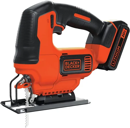 Vista 6 de BLACK+DECKER Sierra de calar de 20V MAX con paquete de batería de iones de litio adicional de 4-Ah (BDCJS20C & LB2X4020)