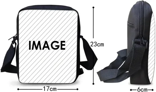 Vista 3 de Bigcardesigns Bolso cruzado de diseño personalizado para mujeres, niñas, niños, bolso de hombro casual, bolso pequeño con bandolera personalizada
