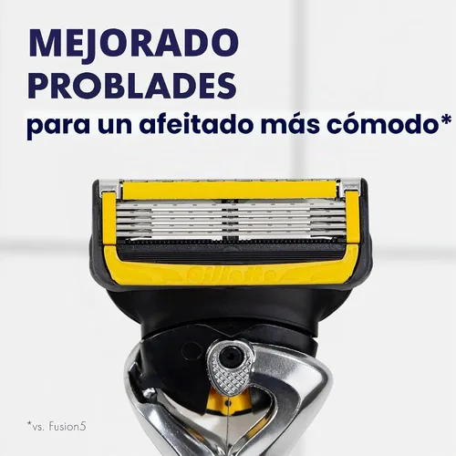 Vista 5 de Gillette ProGlide Shield Premium Edition Maquinillas de afeitar para hombres, 1 maquinilla de afeitar Gillette, 8 repuestos de cuchillas ProShield