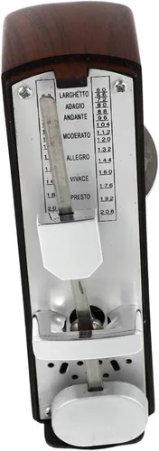 Vista 9 de MILISTEN Metrónomo mecánico universal mini metrónomo para guitarra de piano (caoba)