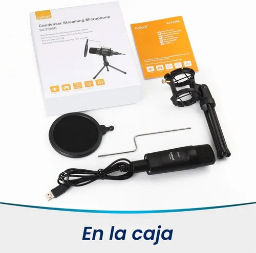 Vista 7 de Daffodil Micrófono de condensador USB omnidireccional MCP200 - Micrófono