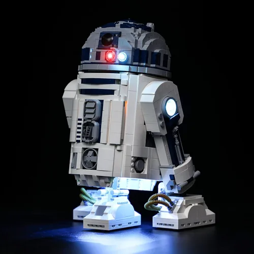 Vista 3 de BRIKSMAX Kit de iluminación LED para R2-D2, compatible con el modelo de bloques de construcción Lego 75308, no incluye el juego de Lego