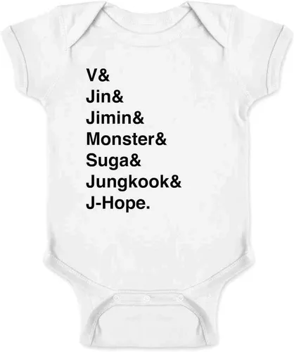 Vista 2 de Pop Threads K-Pop Group Names List Infant Baby Boy Girl Bodysuit